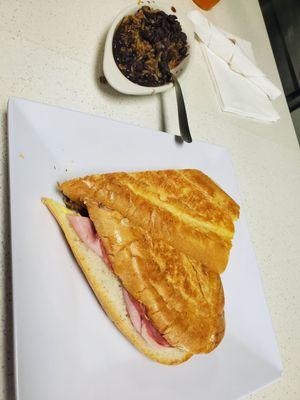 CUBAN SANDWICH & BLACK BEANS & RICE