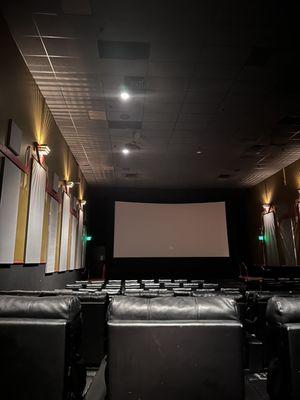 The movie screen is just blank?