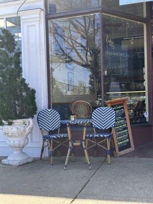 Cute outdoor seating