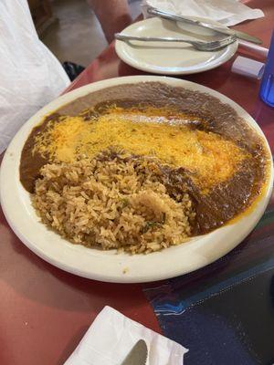 Cheese enchilada dinner