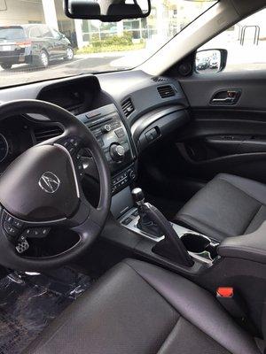 Inside of Acura ILX bought from Hillsboro Honda.