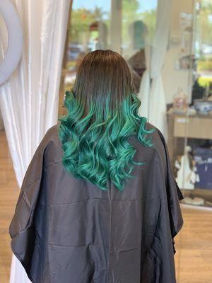 Green balayage