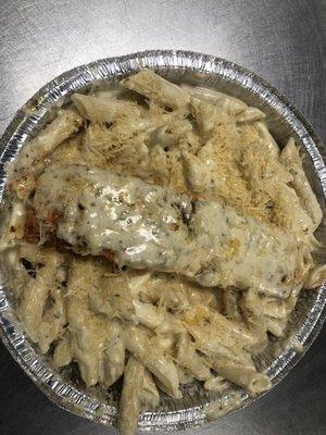 Grill salmon Alfredo