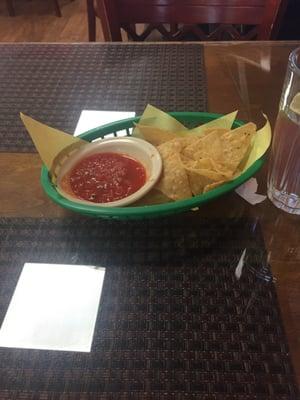 Chips & salsa....a Mexican restaurant mainstay.