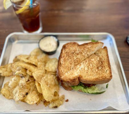 BLTA with a side of house made chips