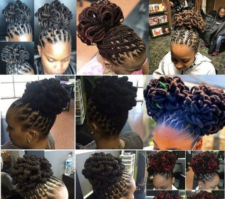 Women loc updos