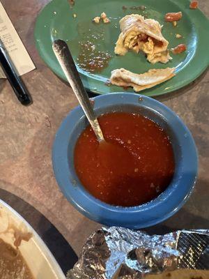 Salsa that looks like puréed tomatoes