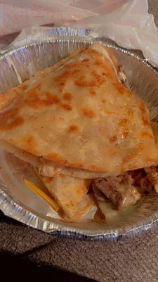 Chicken and steak Quesadilla