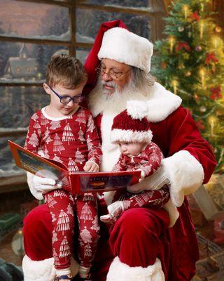 We brought Santa for our preschool holiday portrait session!