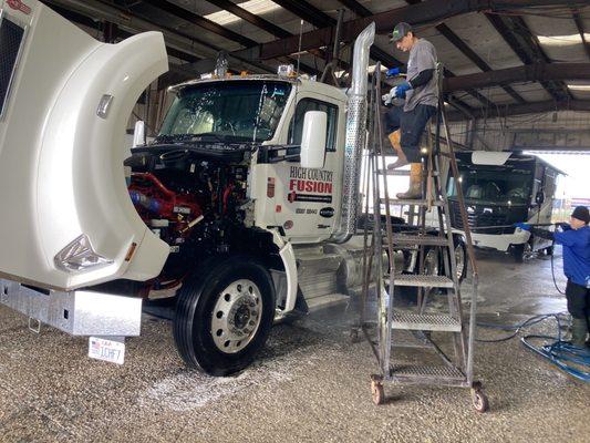 A crew of six guys hits up your rig at once more if you have a trailer