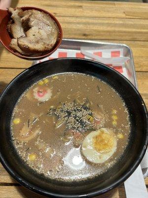 Miso Ramen. We requested for the pork belly to be on the side