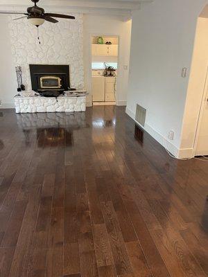 Customer provided hardwood floor installation.