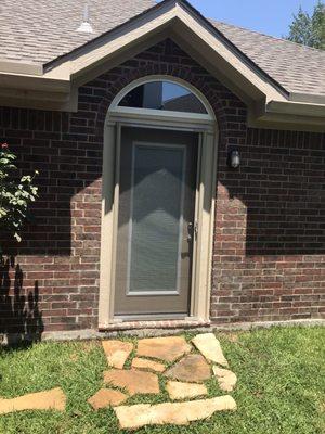 My new side door and stone landing.