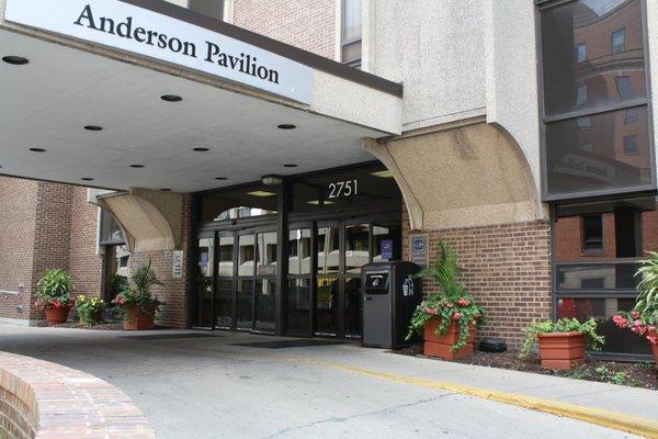 Anderson Pavilion Entrance, Inpatient Rehabilitation