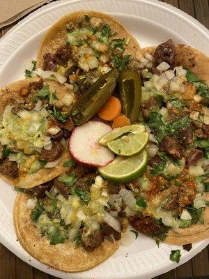 Tripa Tacos!  Add all the included ingredients and it's soo good!