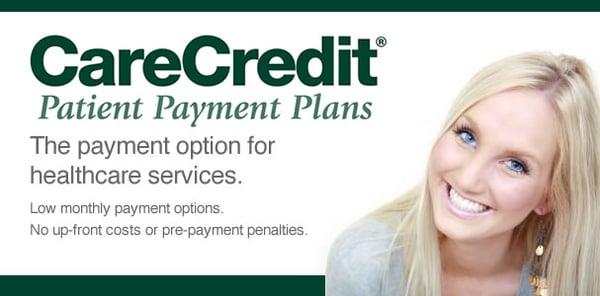 We offer Care Credit! Ask for details.