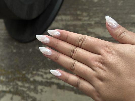 White Marble Acrylic Set done by Lisa