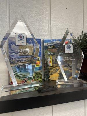 AAA Recognition Plaques For Over 25 Years Of Member Service