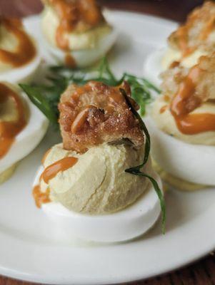 Fried Pickle w Buffalo Sauce Deviled Egg (weekly special) - Jan 2024