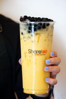 Our mango green milk tea is hard to beat!