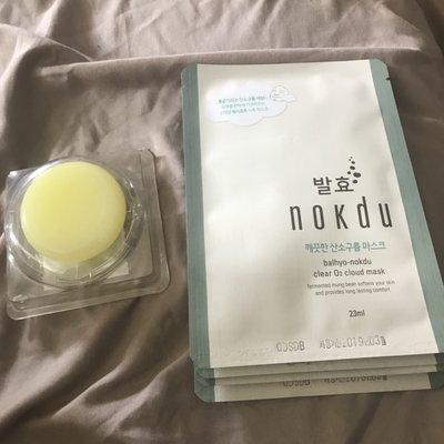 Bubble sheet mask and facial soap