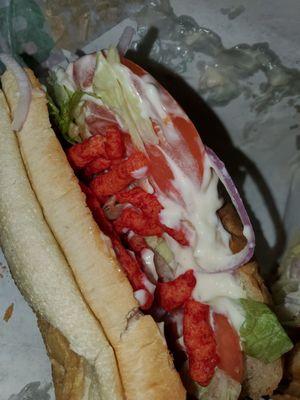 Hot cheetos in my sandwich