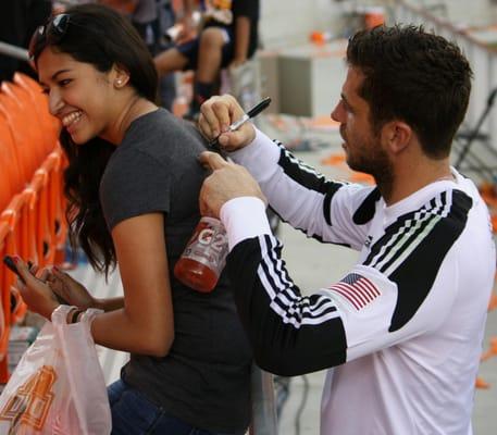 Always gracious with his time, Tally Hall signs postgame autographs for the adoring fans.