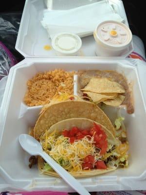 Taco combo plate