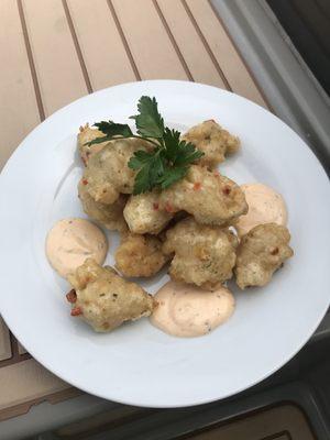 Conch fritters Bahamian style.