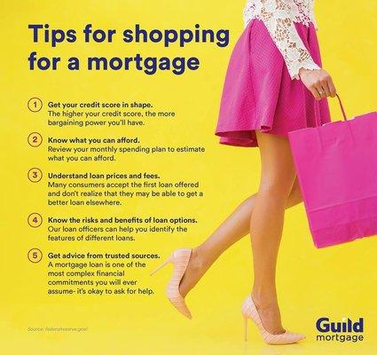 Tips when shopping for a mortgage!