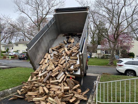 Firewood delivery! Half cord.