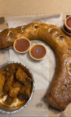 Large Sal's Stromboli with wings