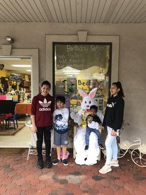 Easter Bunny at Becky's Salon