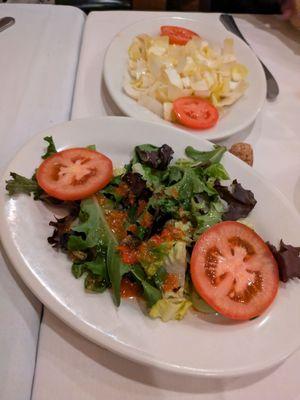 Salad and endive salad