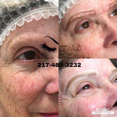 Microblading eyebrow tattoo