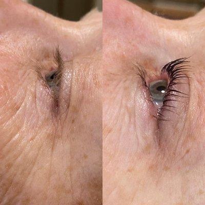 Lash lift and tint