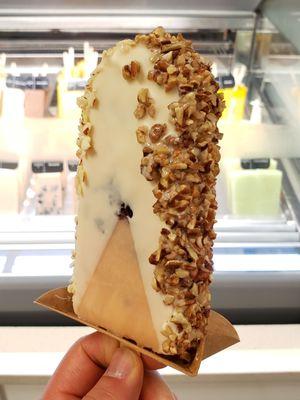 Brownie Gelato dipped in White Chocolate with Almonds & Pecans: MADE IN YOUR HONOR