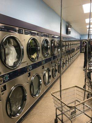 Wall of dryers