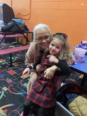 Birthday girl & her grandma at the new Rink!