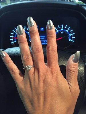 Loving my chrome nails!