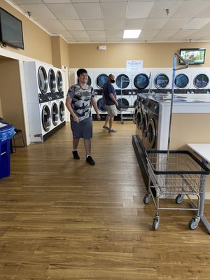 Washers and dryers.