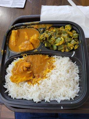 Chicken curry platter