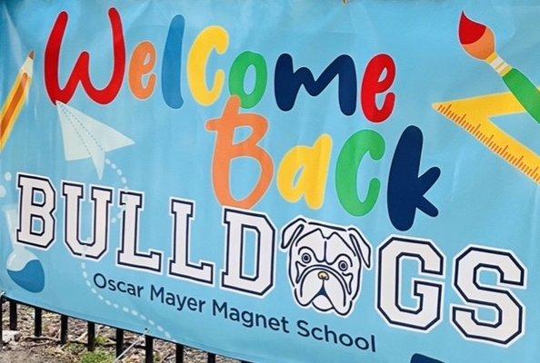 Welcoming back to school signs!