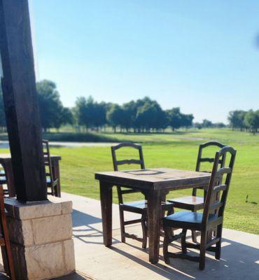 The patio is huge and a great shady place to relax!