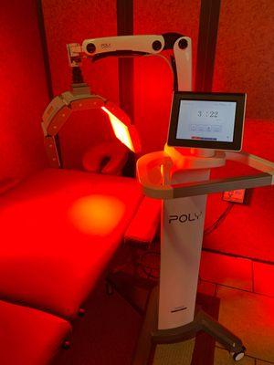 Poly Red light therapy! Also used in many dermatologists offices! Great for fine lines, wrinkles, inflammation and much more!