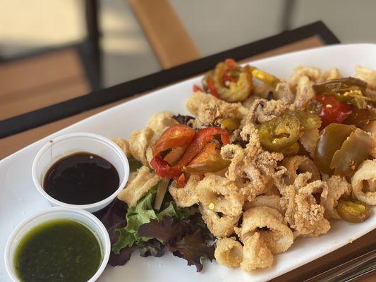 Blazing balsamic calamari