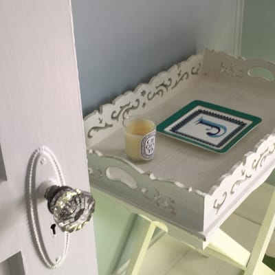 Butlers tray for guest bedroom