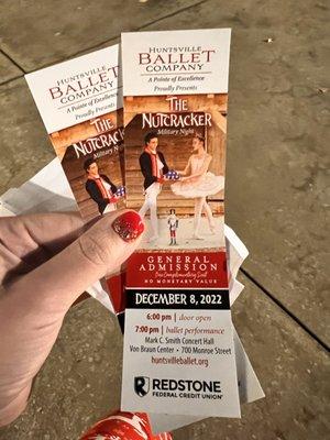 12/8/22 Military Appreciation night of The Nutcracker