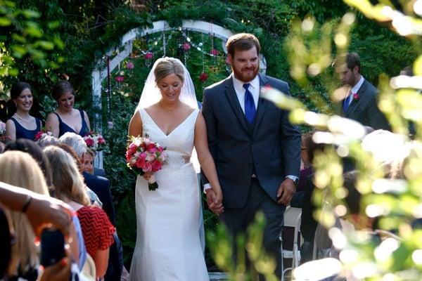 If you peek in the background you can see the alter and how beautiful it was!  And of course you can see my beautiful bouquet!