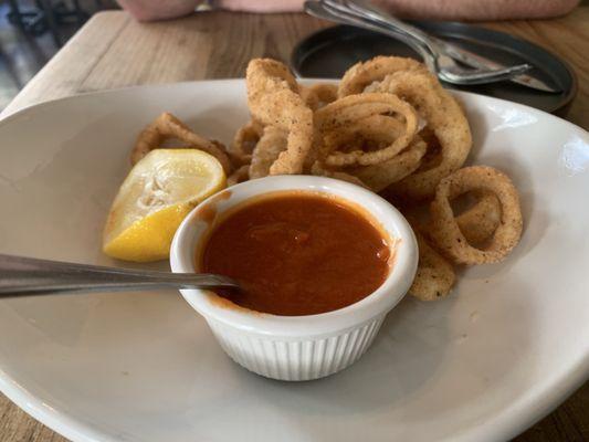 Calamari for appetizer.  Very good and fresh!